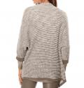 Designer-Longstrickjacke taupe