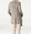 Designer-Longstrickjackebeige