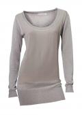 Designer-Lurexpullover silbergrau-taupe