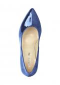 Designer-Materialmix-Pumps royalblau