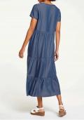 Designer-Maxikleid jeansblau