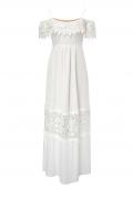 Designer-Maxikleid mit Spitze offwhite