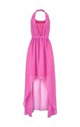 Designer-Maxikleid mit Spitze pink