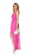 Designer-Maxikleid mit Spitze pink