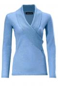 Designer-Merinowollepullover hellblau