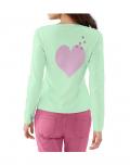 Designer-Motiv-Strickjacke mint-pink