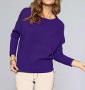 Designer-Oversized-Kaschmirpullover lila