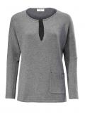 Designer-Oversized-Pullover grau