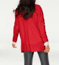 Designer-Oversized-Pullover mit Kaschmir rot