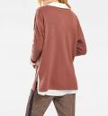 Designer-Oversized-Pullover rosenholz