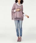 Designer-Oversized-Pullover rosenholz