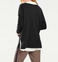 Designer-Oversized-Pullover schwarz