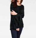 Designer-Oversized-Pullover schwarz