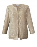 Designer-Paillettenblazer goldfarben