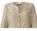 Designer-Paillettenblazer goldfarben