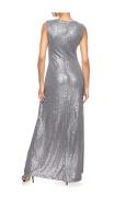 Designer-Paillettenkleid silber