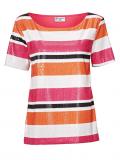 Designer-Paillettenshirt orange-pink