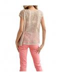 Designer-Paillettenshirt sand