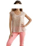 Designer-Paillettenshirt sand