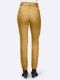 Designer-Paperbag-Stretchhose mit Gürtel camel