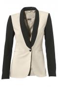 Designer-Patchblazer sand-schwarz