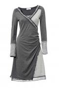 Designer-Patchkleid grau Gr. 36