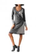 Designer-Patchkleid grau Gr. 36