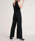 Designer-Plissee-Overall schwarz