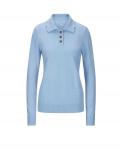 Designer-Polokragenpullover eisblau