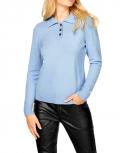 Designer-Polokragenpullover eisblau