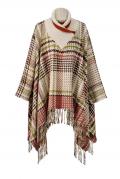 Designer-Poncho sand-bunt