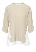 Designer-Pullover-2-in-1 beige-ecru