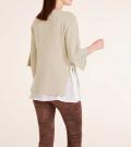 Designer-Pullover-2-in-1 beige-ecru