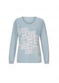 Designer-Pullover Glitzersteinchen hellblau