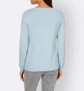 Designer-Pullover Glitzersteinchen hellblau