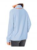 Designer-Pullover + Schal hellblau