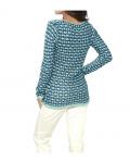 Designer-Pullover aqua-royalblau