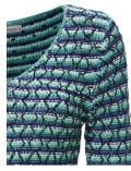 Designer-Pullover aqua-royalblau