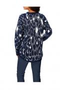 Designer-Pullover blau-silber