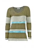 Designer-Pullover bunt gestreift