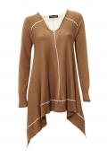 Designer-Pullover camel-ecru