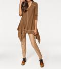 Designer-Pullover camel-ecru