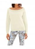 Designer-Pullover creme