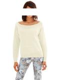 Designer-Pullover creme