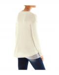 Designer-Pullover creme Gr. 42