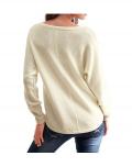 Designer-Pullover ecru