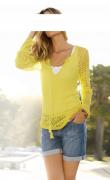 Designer-Pullover gelb