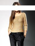 Designer-Pullover goldfarben