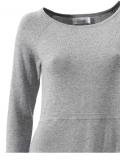 Designer-Pullover m Schleife grau