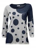 Designer-Pullover marine-ecru